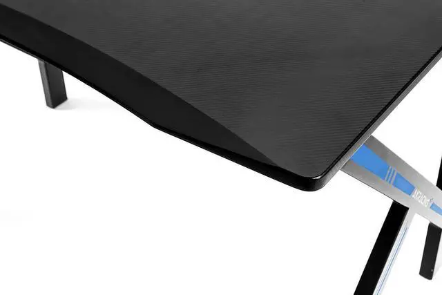 Alt view image 7 of 9 - AKRacing Summit Gaming Desk with XL Mouse Pad - Blue (AK-SUMMIT-BL-NA)