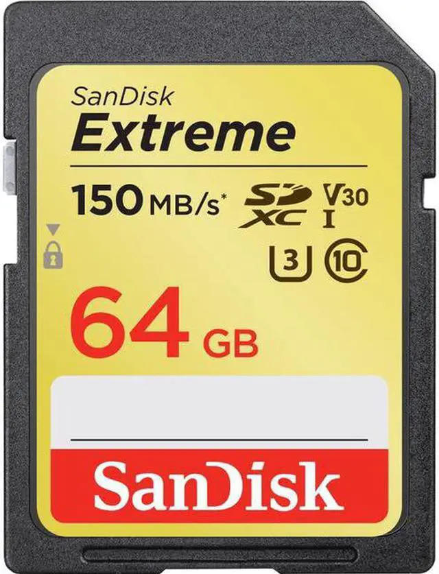 Alt view image 3 of 3 - SanDisk Extreme 64 GB UHS-I SDHC SDSDXV6064GANCIN
