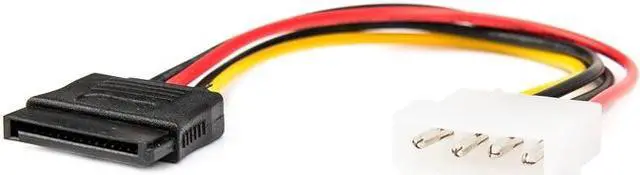 Alt view image 10 of 13 - Rocstor 6in 4 Pin Molex to Left Angle SATA Power Cable Adapter