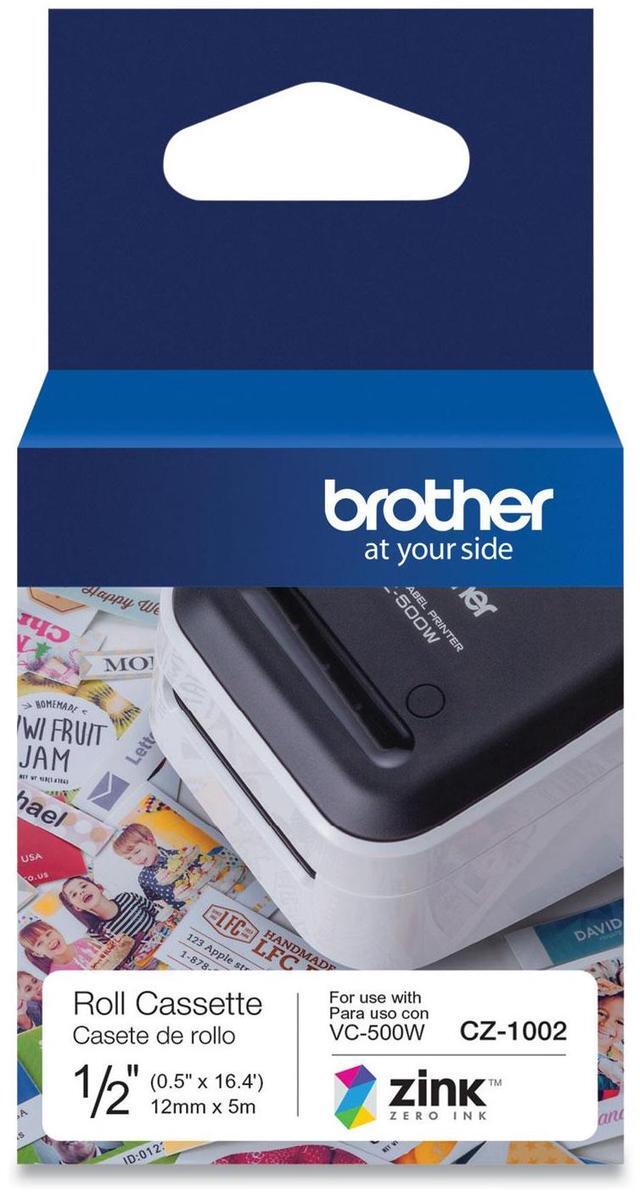Alt view image 2 of 18 - Brother Genuine CZ-1002 1/2" 12MM Label Roll Cassette for VC-500W