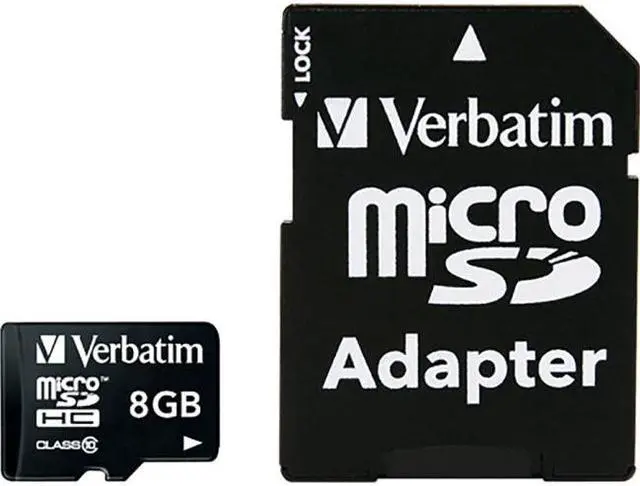Alt view image 2 of 17 - Verbatim 8GB Premium microSDHC UHS-I Class 10 Memory Card with Adapter