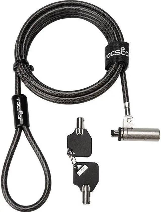 Alt view image 7 of 8 - Rocbolt R20 Slim Laptop Security Cable w/ Key Lock & 2 Keys 10mm Lock Head
