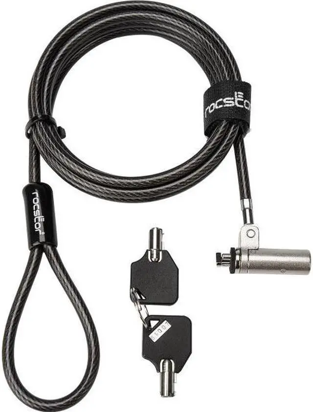 Alt view image 8 of 8 - Rocbolt R20 Slim Laptop Security Cable w/ Key Lock & 2 Keys 10mm Lock Head