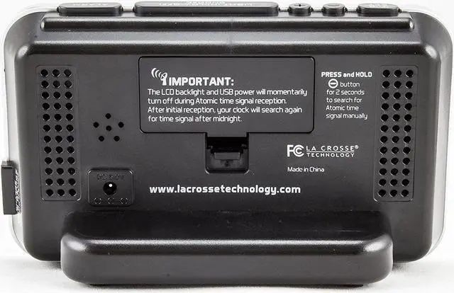 Alt view image 3 of 11 - La Crosse Technology 617-1485B Atomic Color Alarm Clock With Indoor Temperature & Humidity