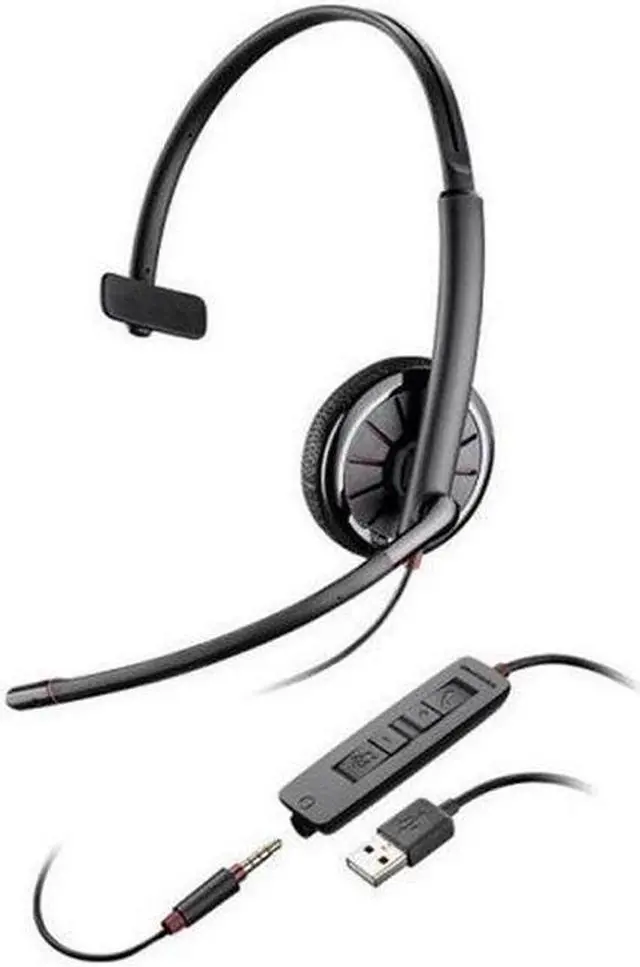 Main image of PLANTRONICS 204440-122 USB Connector Supra-aural BlackWire 315.1 Mono Headset - Vending Machine