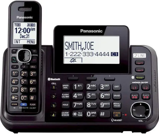 Alt view image 2 of 20 - Panasonic KX-TG9541B-N 1 Handset Cordless Phone