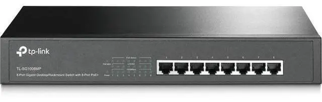 Alt view image 4 of 20 - TP-Link TL-SG1008MP - switch - 8 ports - unmanaged - rack-mountabl (TL-SG1008MP)