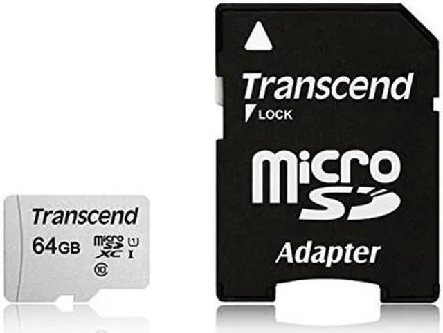 Alt view image 6 of 20 - 64GB Transcend 300S microSDXC UHS-I CL10 Memory Card with SD Adapter 95MB/sec