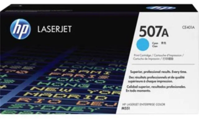 Alt view image 2 of 2 - HP 507A LaserJet Toner Cartridge - Cyan