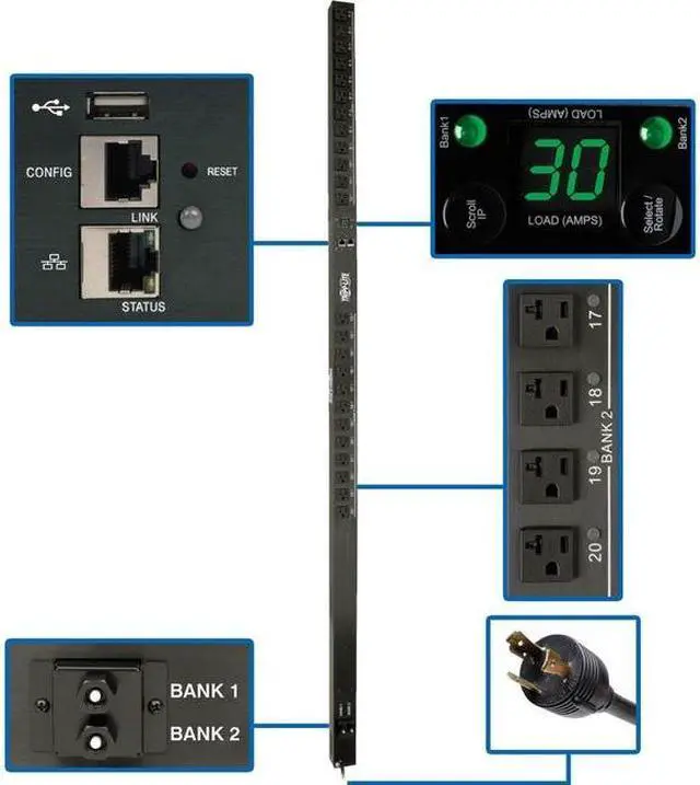Main image of Tripp Lite PDUMV30NETLX 2.9kW Single-Phase Switched PDU