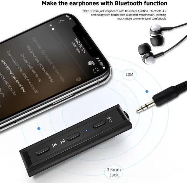 Alt view image 4 of 4 - Bluetooth Car Kit G29 AUX Wireless HIFI Music Bluetooth Receiver 3.5mm Jack Handsfree Car Kit Audio Music Adapter Player