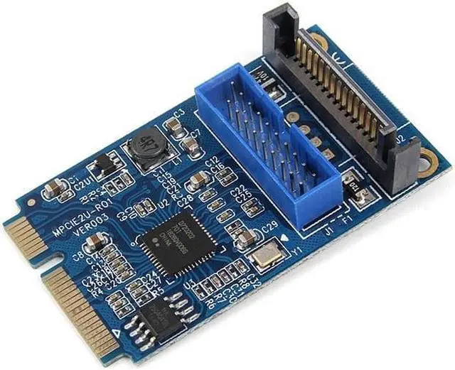 Alt view image 4 of 6 - MINI PCI-E to USB3.0 Adapter Card Mini PCIE to 20Pin/19Pin Expansion Card