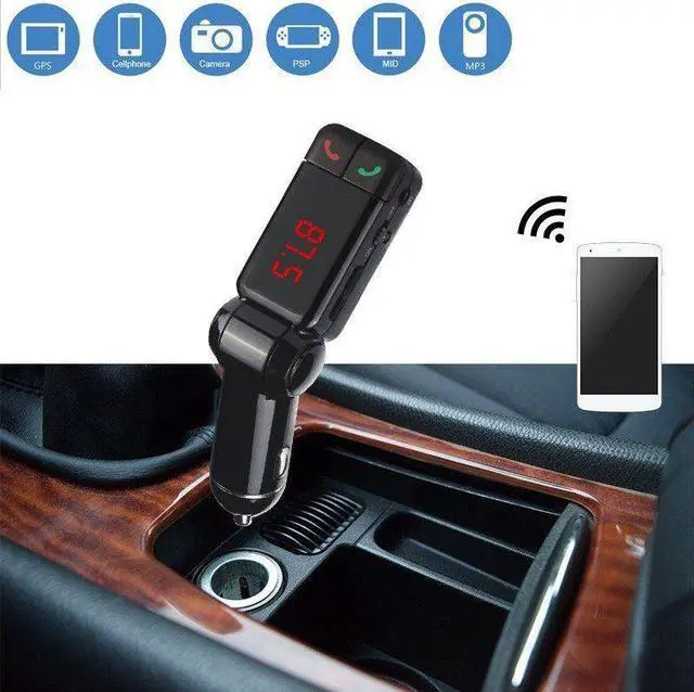 Alt view image 4 of 5 - BC06 Car Bluetooth FM Transmitter Hands Free Bluetooth Car Kit MP3 Audio Player Wireless Modulator USB Charger