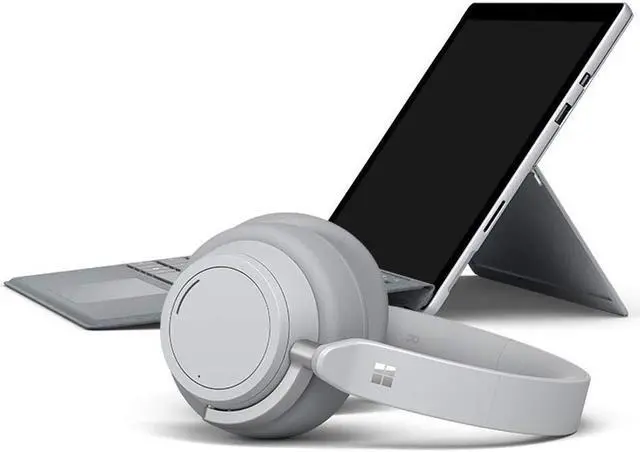 Alt view image 3 of 20 - Microsoft GUW00001 Surface Wireless Noise Cancelling Headphones - Light Gray