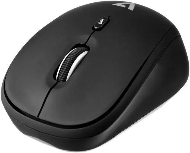 Alt view image 5 of 11 - V7 MW100-1E Black 4 Buttons Tilt Wheel USB RF Wireless Optical 1600 dpi 1600 DPI Ambidextrous Mouse