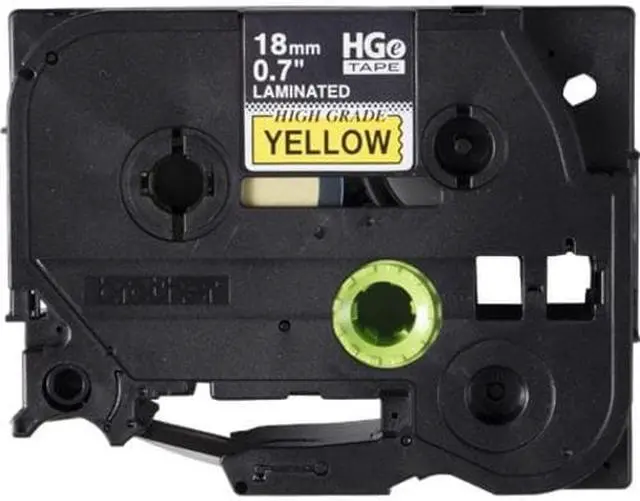 Alt view image 4 of 8 - Brother HGE6415PK 3/4 In Black on Yellow P-touch Label Tape - 5 Pack