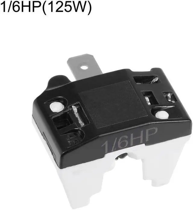 Alt view image 3 of 3 - Refrigerator PTC Starter Relay 15 Ohm 2 Pin + Freezer Compressor Thermal Overload Protector 1/6HP 125W