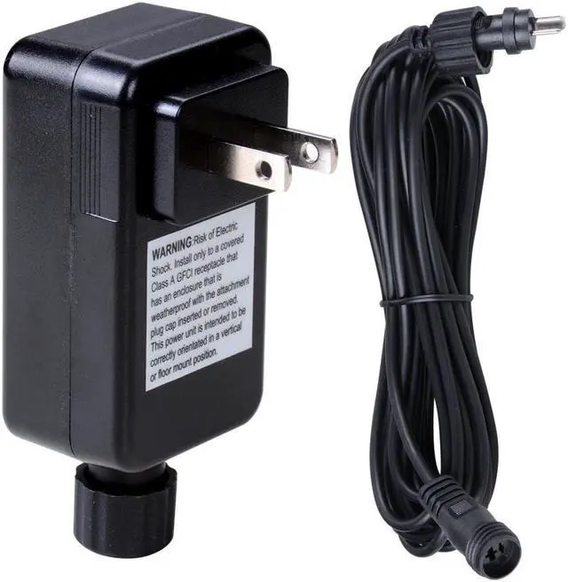 Alt view image 3 of 5 - 12V Transformer Plug &16Ft Wire Cable Power Cord For 5 10 15 LED Deck Light Lamp Only For Yescom Deck Light