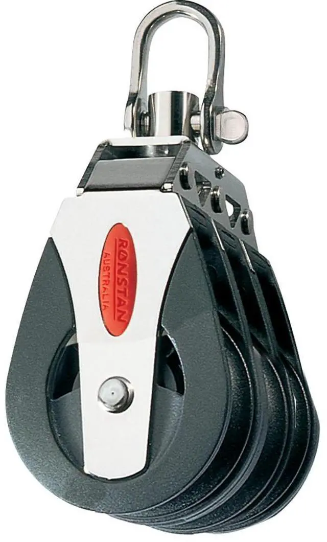 Main image of RONSTAN SERIES 40 BALL BEARING BLOCK- TRIPLE- SWIVEL HEAD