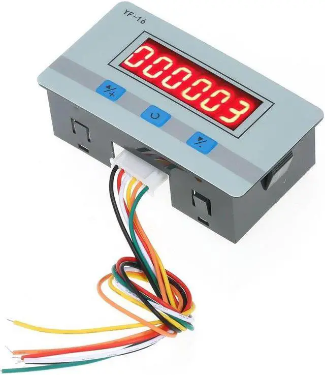 Alt view image 5 of 7 - Mini LCD Digital Counter Module DC/AC5V~24V Electronic Totalizer with NPN and PNP Signal Interface 1~999999 Times Counting Range