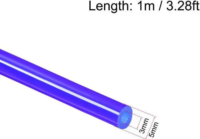 Alt view image 2 of 2 - Silicone Tubing 3mm ID X 5mm OD 3.28ft 1m Flexible Silicon Rubber Tube Air Hose Pipe for Pump Transfer Blue