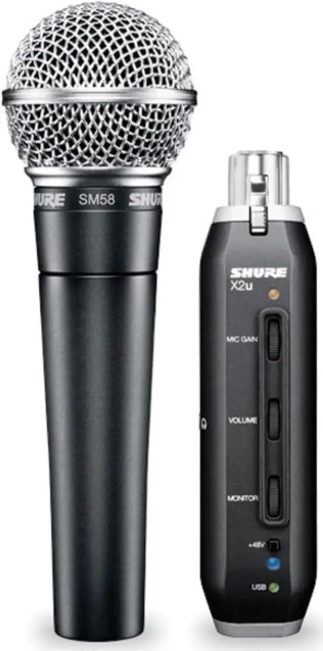 Alt view image 6 of 8 - Shure SM58-X2u Dynamic Vocal Mic w/ XLR-to-USB Interface PC MAC NEW FREE SHIP