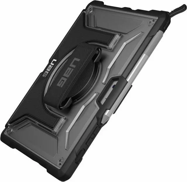 Alt view image 9 of 20 - UAG Designed for Microsoft Surface Go 4 / Surface Go 3 / Surface Go 2 / Surface Go Case 10.5" Plasma w/Hand Strap & Shoulder Strap Feather-Light Rugged Military Drop Tested Cover Ice