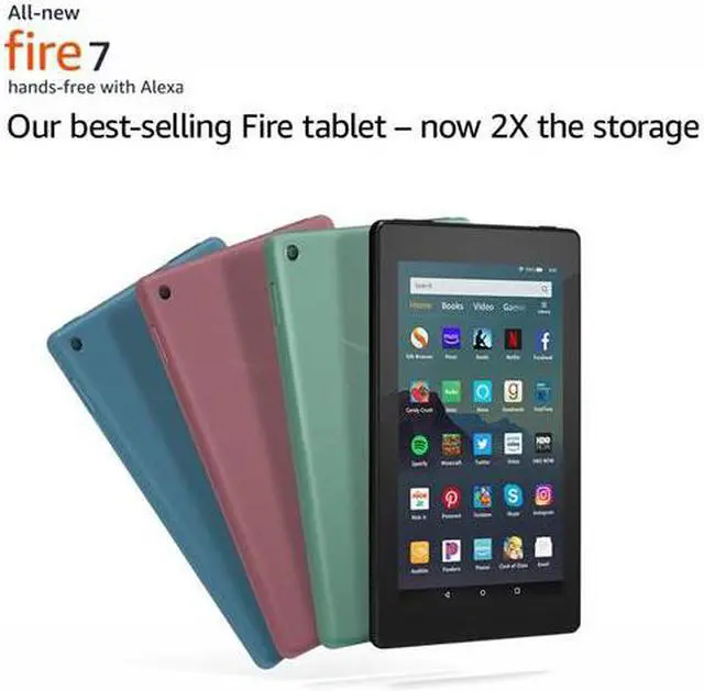 Alt view image 18 of 20 - Amazon Fire 7 2019 7" Tablet 16GB Plum B07HZQBBKL