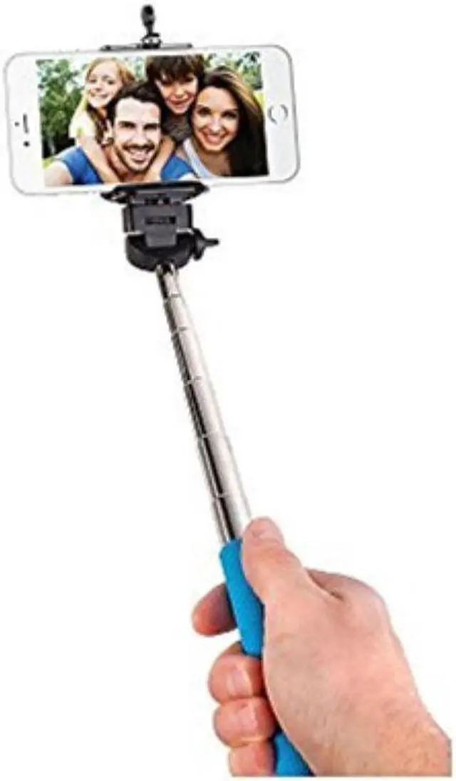 Alt view image 2 of 2 - Smart Gear 42" Extendable Monopod Handheld Selfie Stick Blue Samsung iPhone HTC