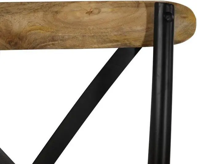 Alt view image 7 of 11 - vidaXL Dining Chair 2 Pcs Cross Back Chair for Kitchen Black Solid Wood Mango