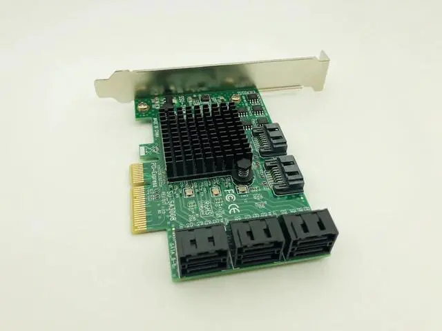 Alt view image 4 of 6 - Mainboard CPU Graphics Card Extention Cables PCI-E 1X to 16X Extender Riser Card SATA 4P Power Cable 4P Adapter Cable