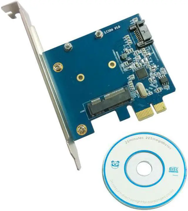 Alt view image 5 of 5 - PCI E PCIe to mSATA SSD And SATA 3.0 Combo Extender Adapter Card 6Gbps SATA3 PCI E to SATAIII Card Raiser MSATA PCIE Adapter NEW