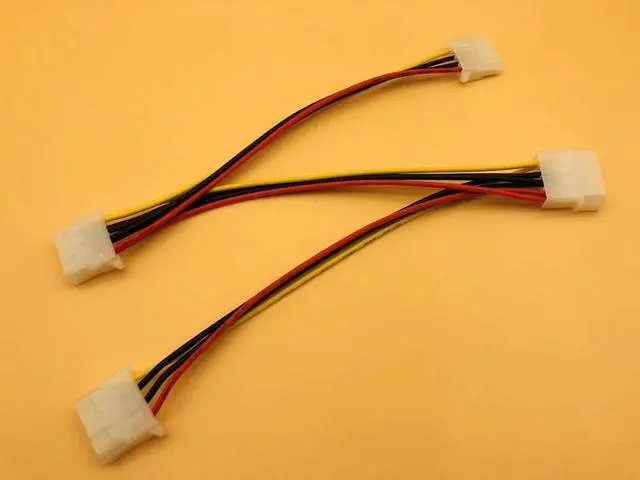Alt view image 2 of 6 - 4Pin Power Cable One 4Pin Molex Male to 3 Port Molex IDE Female Power Supply Splitter Adapter Computer 4Pin IDE Power Cord
