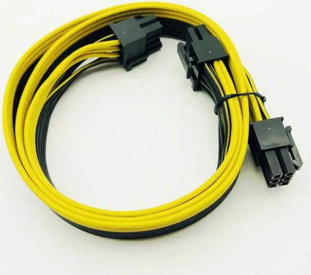 Alt view image 5 of 6 - 10Pcs Modular PSU Power Supply Cables PCI e Molex 6pin to 2 PCI e 8 pin 6+2pin PCI Express Internal Splitter Ribbon Miner Cable