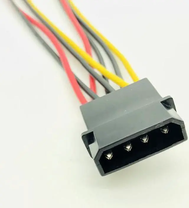 Alt view image 5 of 6 - Computer Cables & Connectors Molex 4pin IDE to Dual SATA 15Pin Power Cable Y Splitter Hard Drive Power Supply 4Pin to SATA Cable