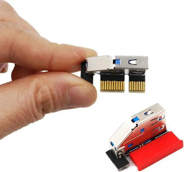 Alt view image 4 of 6 - Amify PCI E X1 Extender PCIE Riser USB 3.0 PCI E Riser PCI Express Riser Card Cable for Network Card Graphics Card