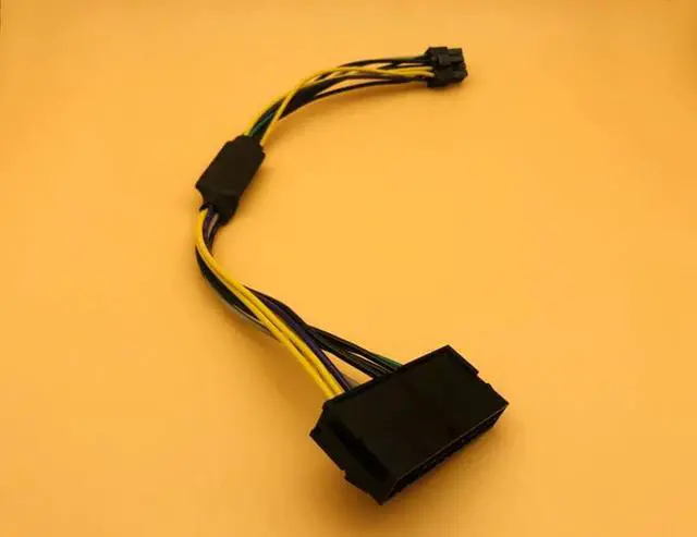 Alt view image 2 of 6 - ATX 24Pin Female to for DELL Optiplex 3020 7020 9020 T1700 Server Motherboard 8Pin Male Adapter Power Cable Cord 30cm 18AWG