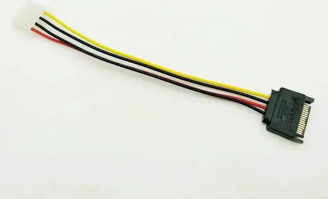 Alt view image 5 of 6 - 5PCS 20cm SATA 15Pin to 4Pin Power Cable Serial ATA 15pin Male to Molex IDE 4pin Female Power Supply Cable for BTC Miner Mining