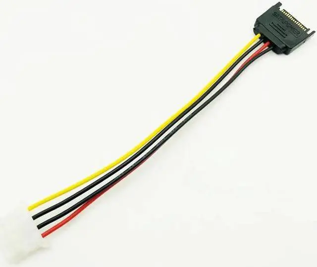 Alt view image 6 of 6 - 5PCS 20cm SATA 15Pin to 4Pin Power Cable Serial ATA 15pin Male to Molex IDE 4pin Female Power Supply Cable for BTC Miner Mining