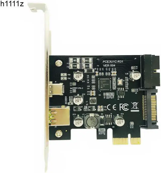 Main image of Amify PCI Express PCI e To USB 3.1 Type C Riser Post Card PCIe to USB C 2.4A Fast Charger+19PIN Front USB Miner Expansion Adapter Card