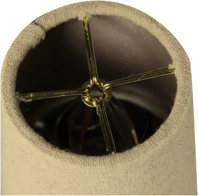 Alt view image 3 of 4 - 3x4x4 Chandelier Sand Linen Clip-On Lampshade