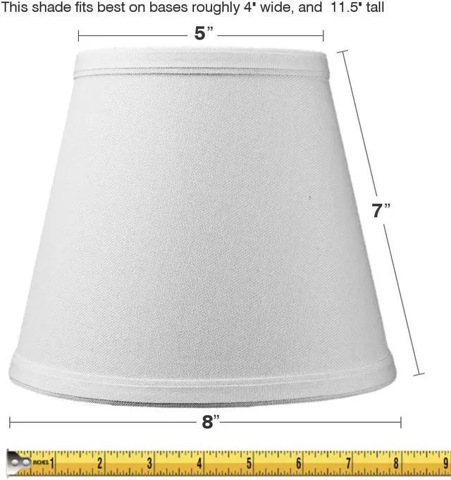 Alt view image 2 of 7 - Edison Clip On Light Oatmeal Linen Fabric Empire Lamp Shade 5x8x7