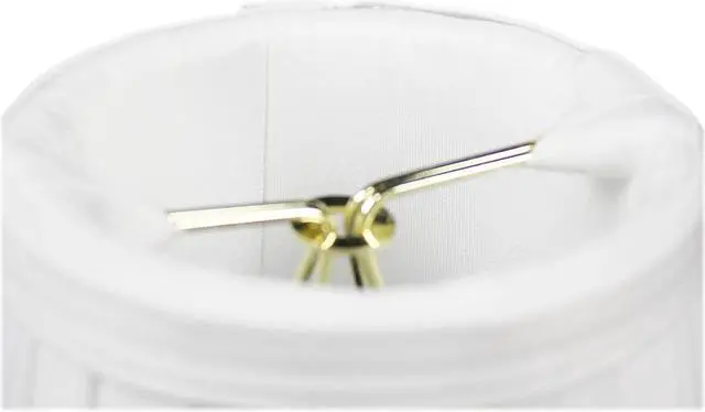 Alt view image 6 of 6 - 3x4x4 Down White Pleated Clip-on Candelabra Lampshade