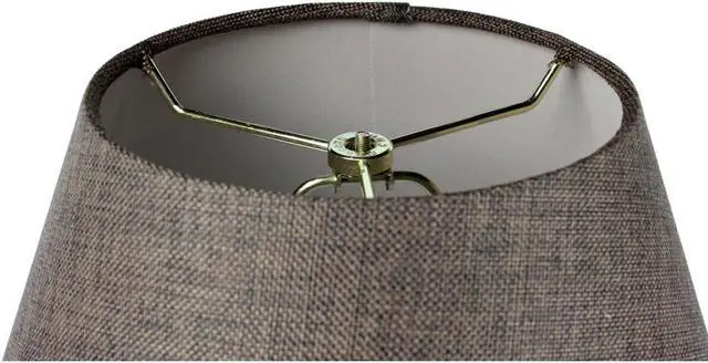 Alt view image 4 of 4 - 1-Light Plug In Swag Pendant Ceiling Light Chocolate Burlap Shade