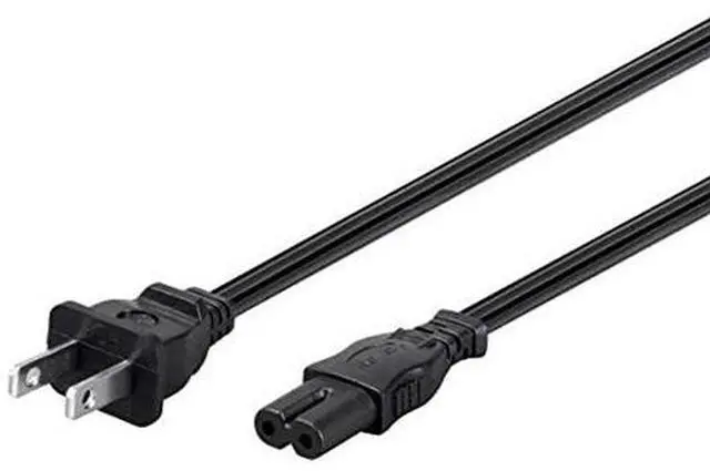 Alt view image 5 of 11 - Monoprice 6ft 18AWG AC Power Cord Cable w/o Polarized, 10A (NEMA 1-15P to IEC-320-C7)