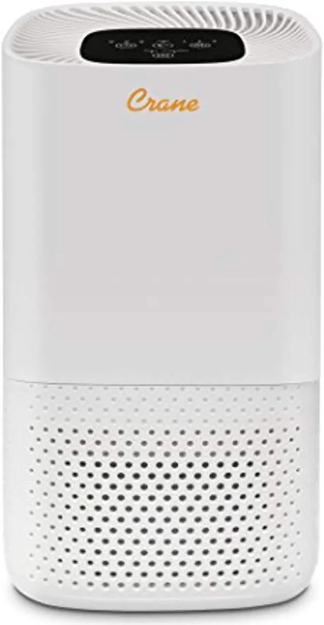 Main image of crane tower air purifier with true hepa filter, standard, white