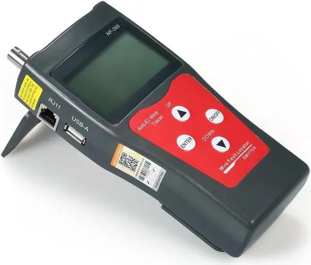 Alt view image 2 of 7 - Multi-functional LCD Network Cable Tester RJ11 RJ45 Wire Length Finder with 1 Remote Adapter