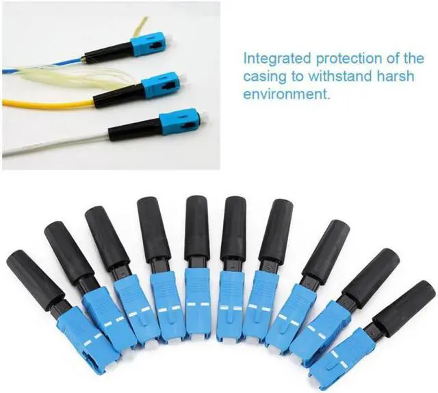 Alt view image 5 of 7 - 100pcs Embedded SC Optic Fiber Quick Fast Connector Adapter for FTTH