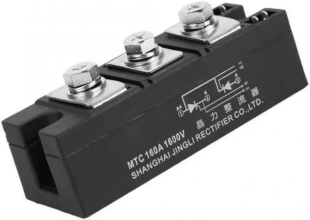 Alt view image 3 of 7 - MTC160A 1600V Two-way Thyristor Module Silicon Controlled Rectifier Diode Metal Case 3 Pins 160A Bridge Rectifier