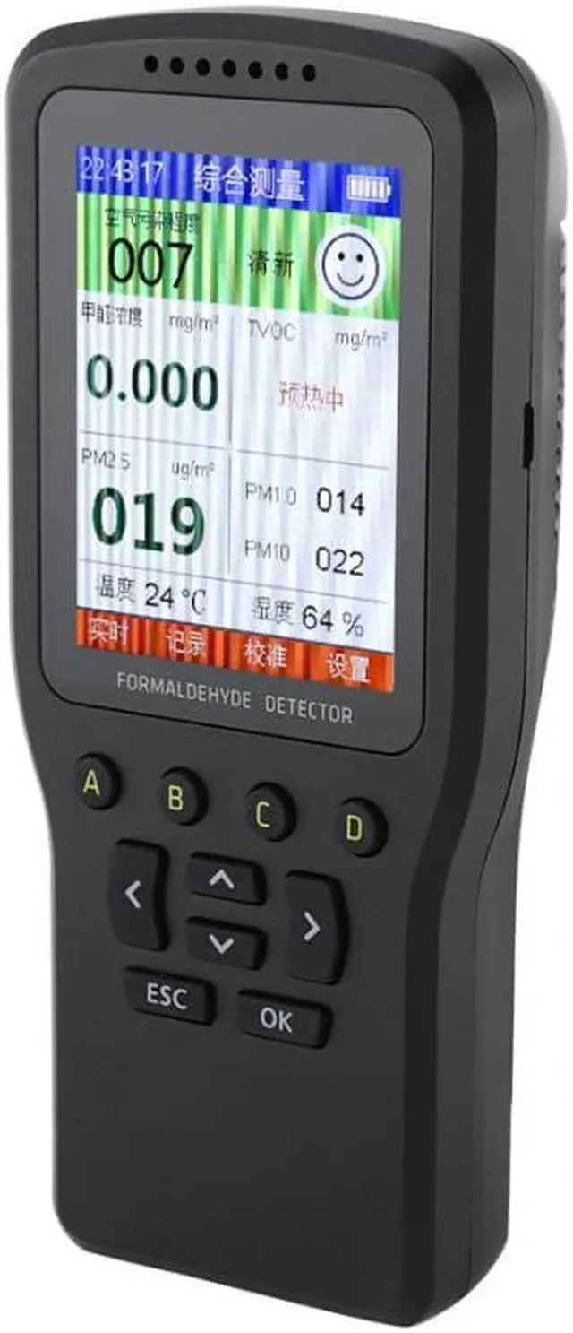 Alt view image 6 of 7 - Professional PM2.5 Household Formaldehyde Detector TVOC Haze Meter Monitor Indoor Home Air Quality Tester Pluviometro USB Charge